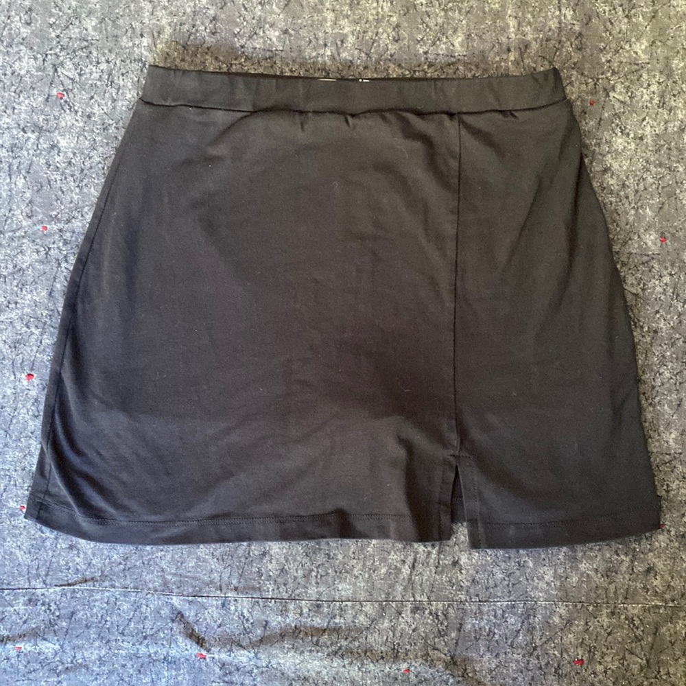 Black Cotton Skort